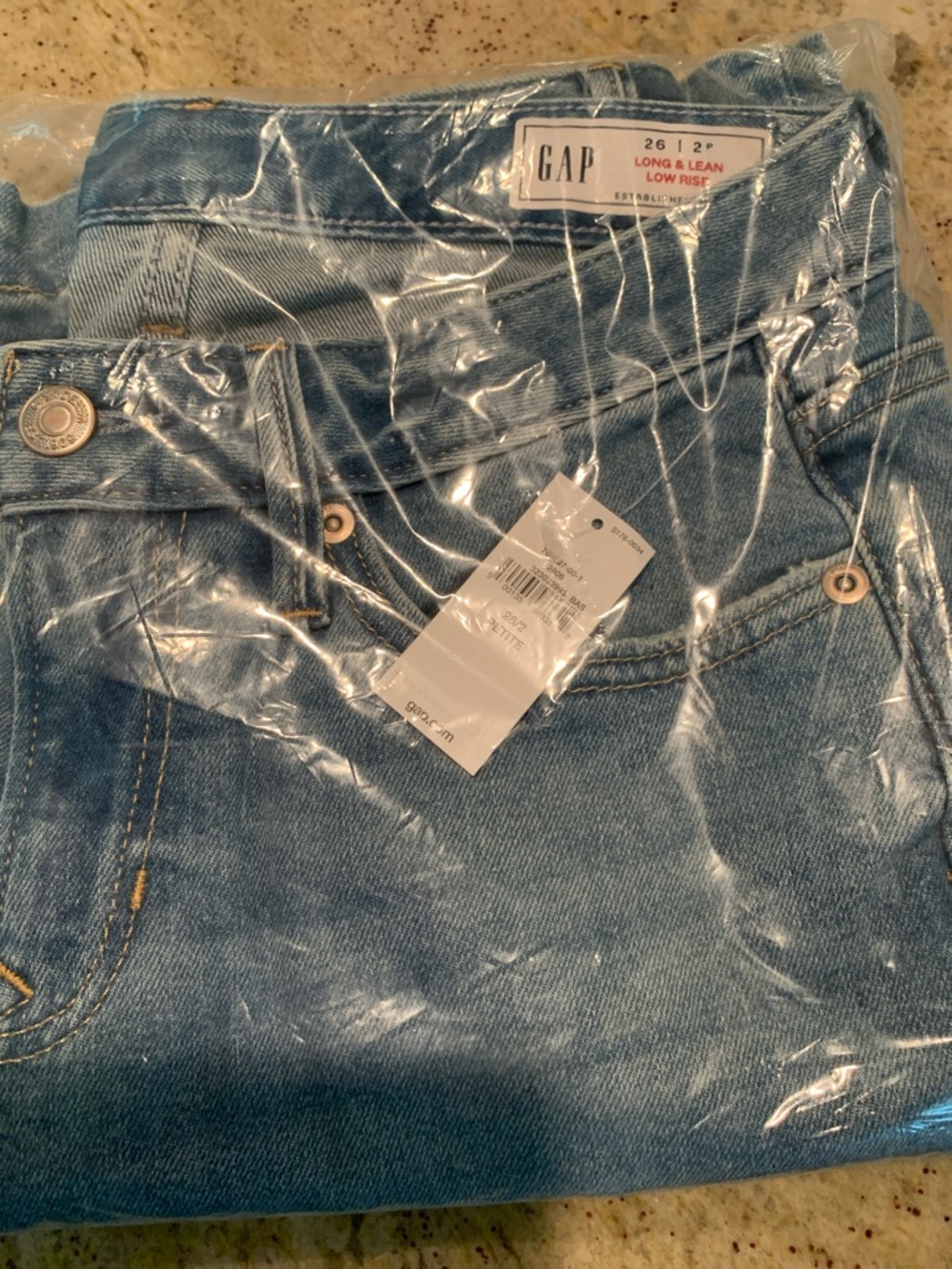 Gap Blue Low & Lean Low Rise Jeans